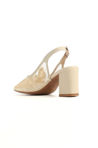 حذاء كلاسيكي سهرة أنيق بمقدمة مدببة مصنوعة من شبكة...