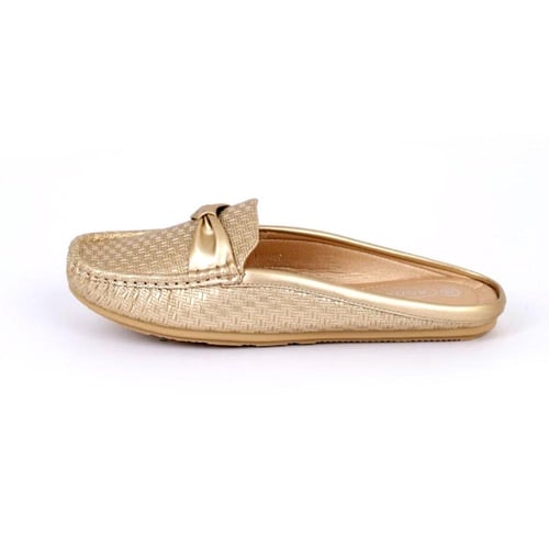 حذاء فلات طبي نسائي مفتوح من الخلف بلمعة مزود بشري...