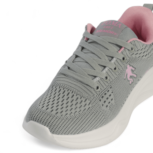 حذاء رياضي كاجوال نسائي مع رباط بألوان متموجة