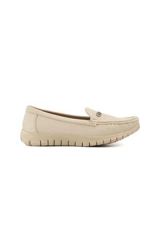 حذاء فلات كاجوال طبي كعب متوسط مزود بقطعة معدنية أ...