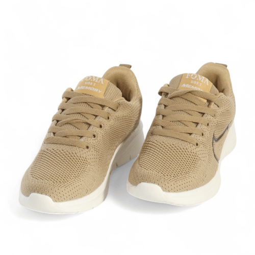 حذاء رياضي كاجوال نسائي مع رباط بألوان مدموجة