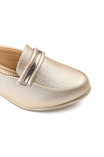 حذاء كعب متوسط طبي انيق ومريح بلمعة مفتوح من الخلف...