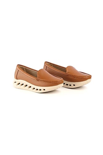 حذاء فلات كاجوال طبي كعب متوسط سادة ونعل مطاطي مع...