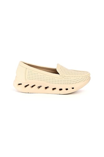 حذاء فلات كاجوال طبي كعب متوسط سادة مفرغ ونعل مطاط...