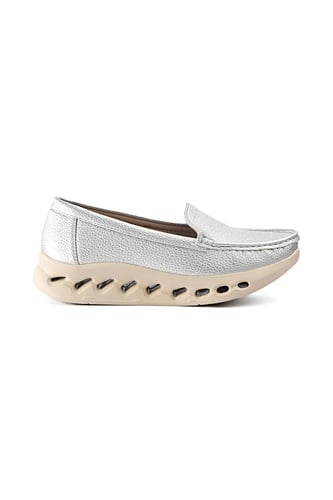 حذاء فلات كاجوال طبي كعب متوسط سادة ونعل مطاطي مع...