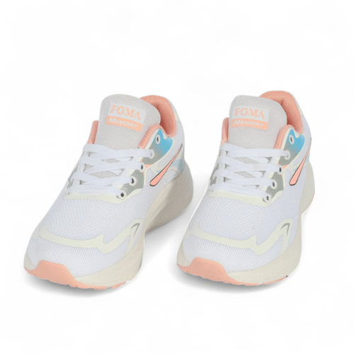 حذاء رياضي كاجوال نسائي مع رباط بجوانب ملونة