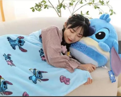 بطانية مع مخدة ستيتش