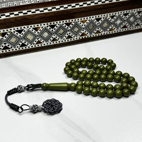 مسباح بكلايت اخضر زيتي طرزيونة