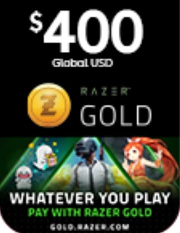 بطاقه ريزر الذهبية عالمي 400 دولار