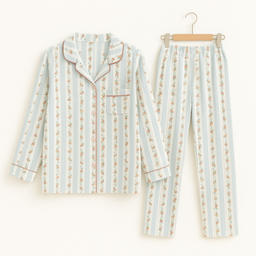 بجامه قطن Rayé Bleu