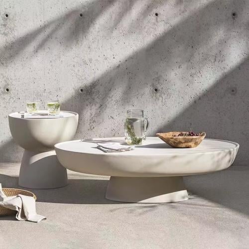 A set of tables with a modern design