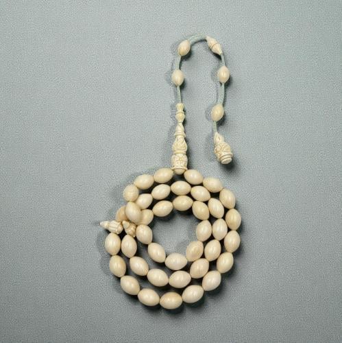 سبحه عاج نأب الفيل سوبر فواصل منقوش