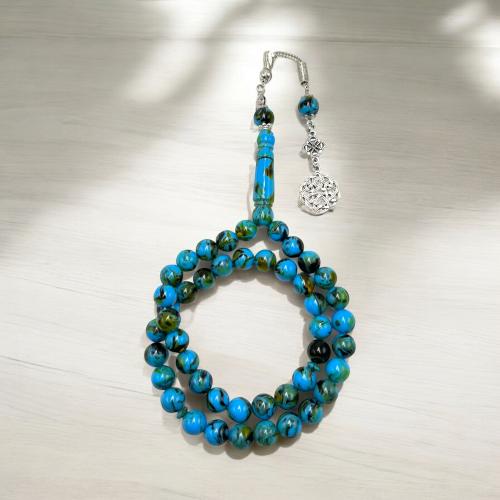 مسباح بكلايت فيروزي معرق