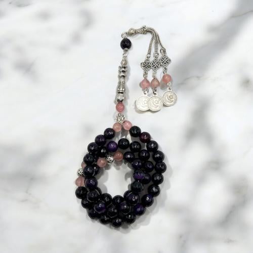 سبحه حجر عقيق برازيلي تفصيل البانا