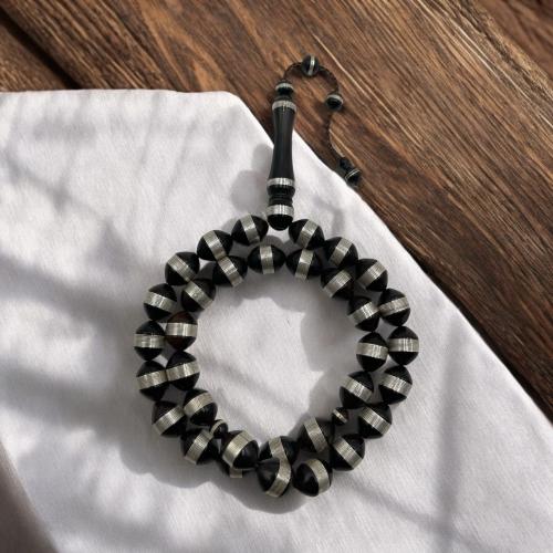 سبحة خشب كوك بحزام فضة عيار 925