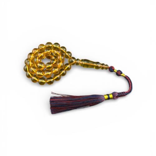 سبحه كهرمان طبيعي بلطيقي حر شفاف