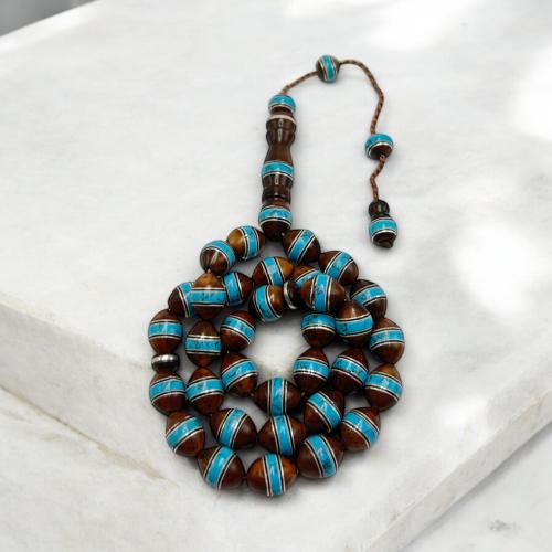 سبحه كوك بالفضه والفيروز