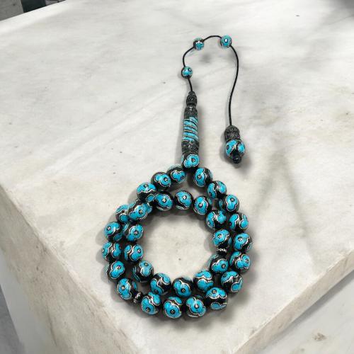 مسباح كوك بالفضه والفيروز