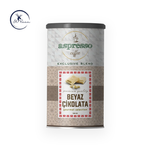 مسحوق شوكولاتة بيضاء ساخنة من (Aspresso) 1 كجم