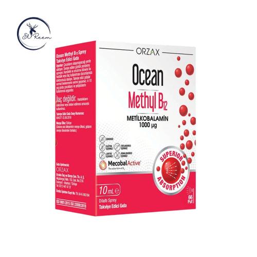 بخاخ فيتامين ب12 ميثيل من (Orzax Ocean) 1000 ميكرو...