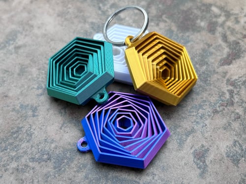 Keychain Hexagon