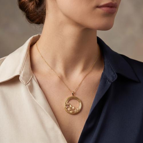 قلادة أوراق الخريف الذهبية | Autumn Leaves Necklace