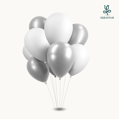 بالون هيليوم لون فضي