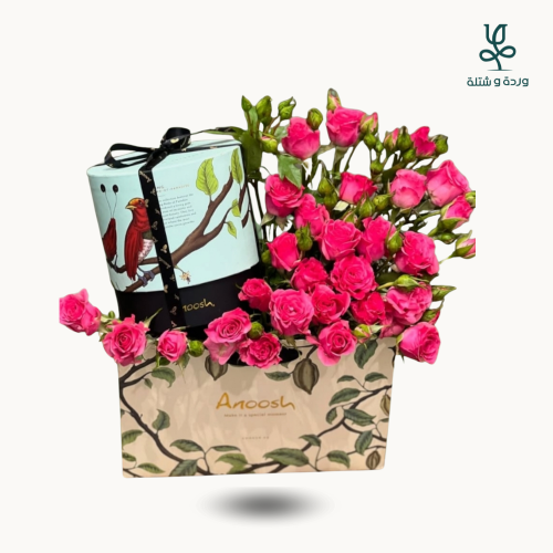 ورد مع شوكلاتة انوش