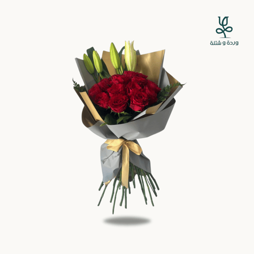 باقة الجوري الاحمر