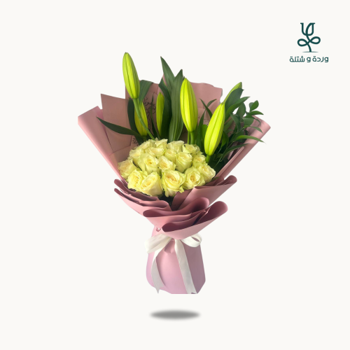 باقة الجوري الابيض