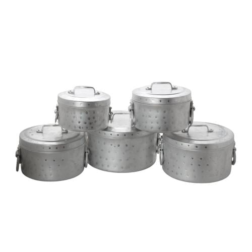 قدر معدن بيد الطقم 5 حبات كبير عادى