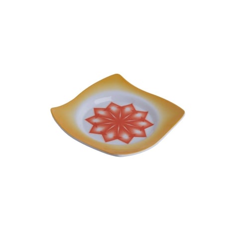 طقم سفرة ميلامين نقشة غضار احمر 92 قطعة