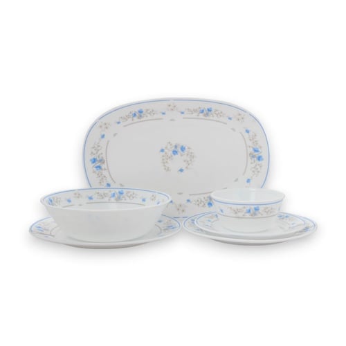 طقم سفرة مشجر مدور الطقم 47 قطعة