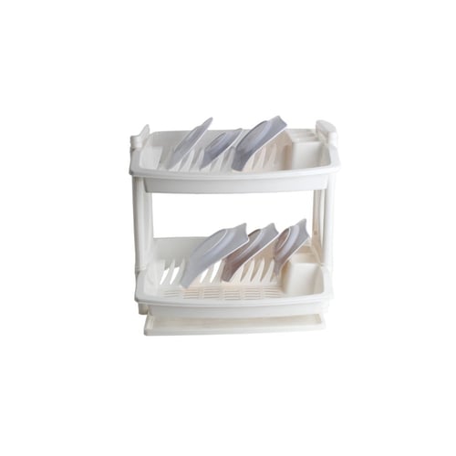 حمالة صحون بلاستيك 2 دور