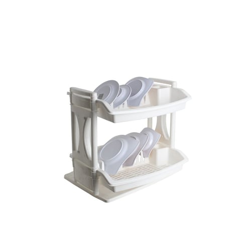 حمالة صحون بلاستيك 2 دور