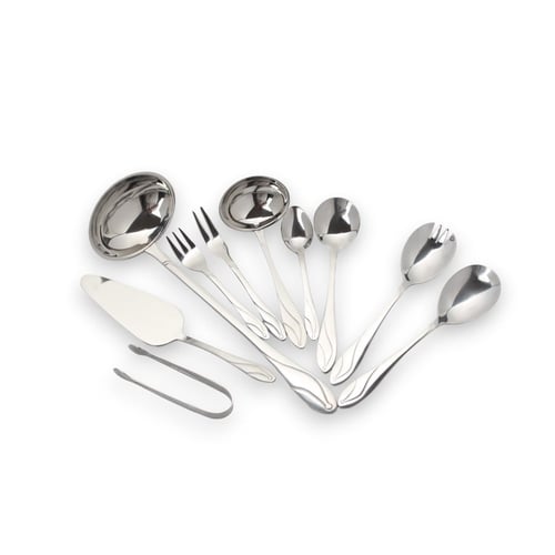 طقم ملاعق و شوك 84 قطعة فضي و ذهبي