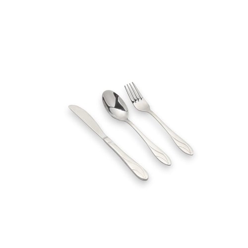 طقم ملاعق و شوك 84 قطعة فضي و ذهبي