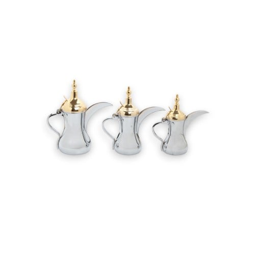 دلة رسلان مطور (2لون) الطقم 3 حبات