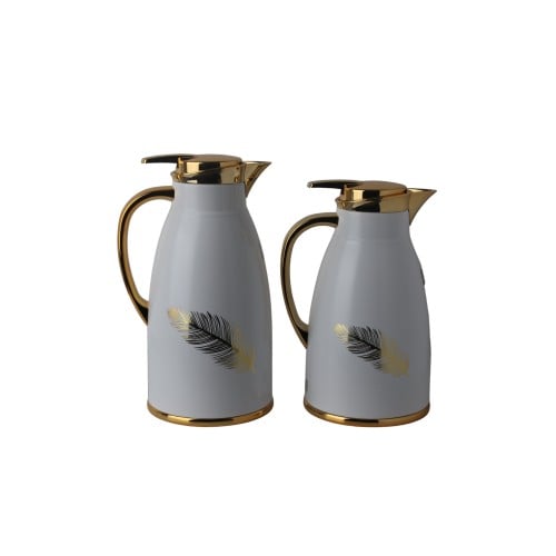 ترمس ريشة 2 حبة الطقم (ابيض)