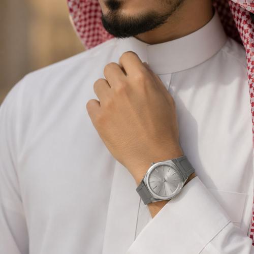 ساعة رجالية ميلان ربل لون رصاصي EM41022
