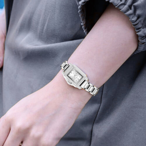 ساعة نسائيه ستيل فضي مينا فضي VLA02119