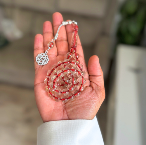 سبحة من بكلايت باللون الاحمر الخلوط