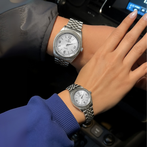 طقم ساعة رجالي ونسائي مميز روكس