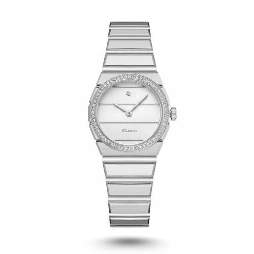 ساعة نسائية فاخرة ستيل فضي AK5910L