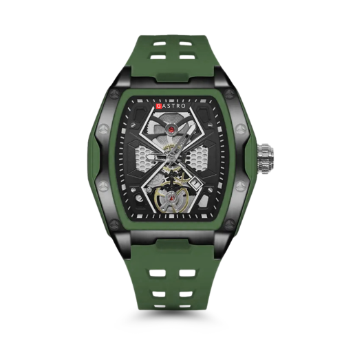 ساعة رجالية فاخرة ربل لون الاخضر G01200