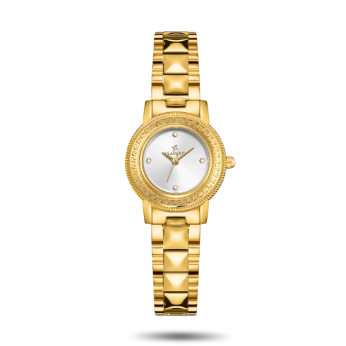 ساعة نسائيه ستيل ذهيي مينا فضي LOD06001
