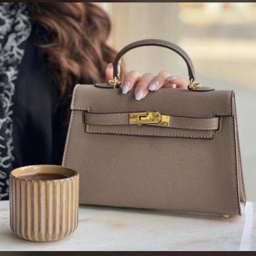 شنطة نسائية مميزة لون كاكي