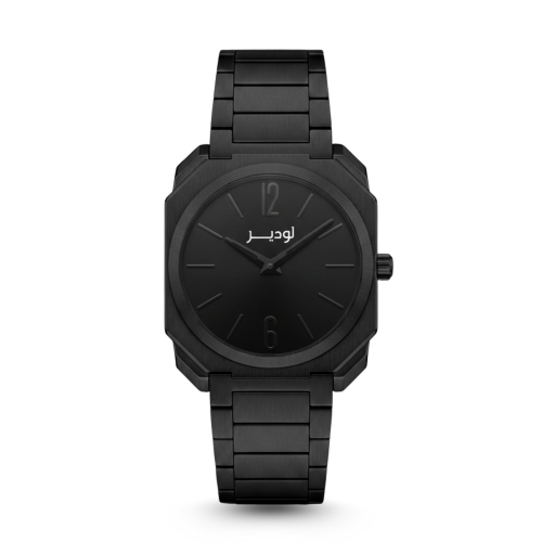 ساعة رجالية فاخرة ستيل اسود LOD1205