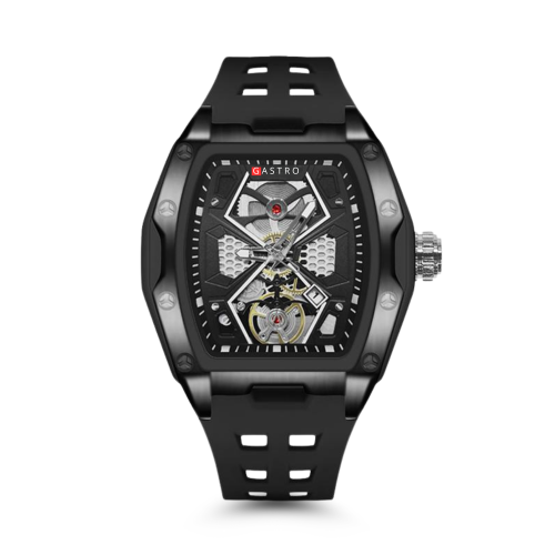 ساعة رجالية فاخرة ربل لون الاسود G01200