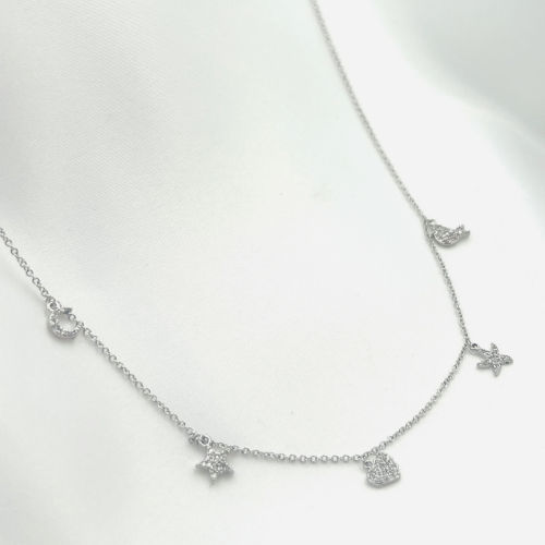 سلسال زركون ذهبي او فضي